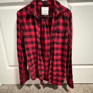 Denim & Flower Red and Black Checkered Men's Shirt
